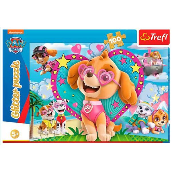 Trefl -Puzzle 100pcs Glitter -In glow Skye (14818)