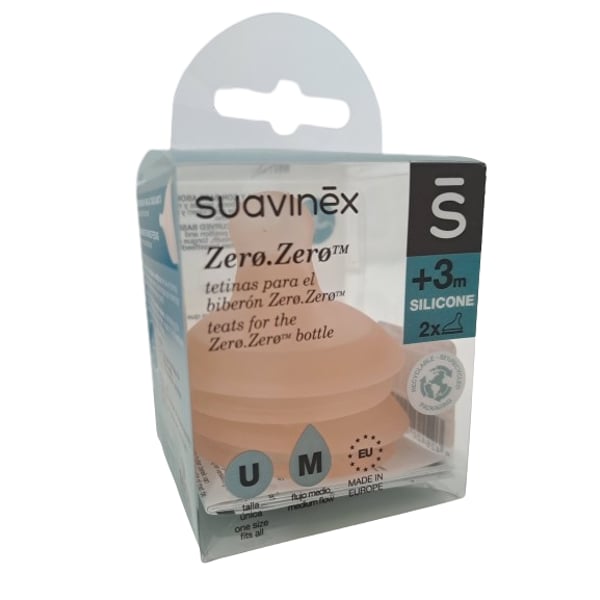 Suavinex Zerozero Tetina Sil Colicas M X2,  