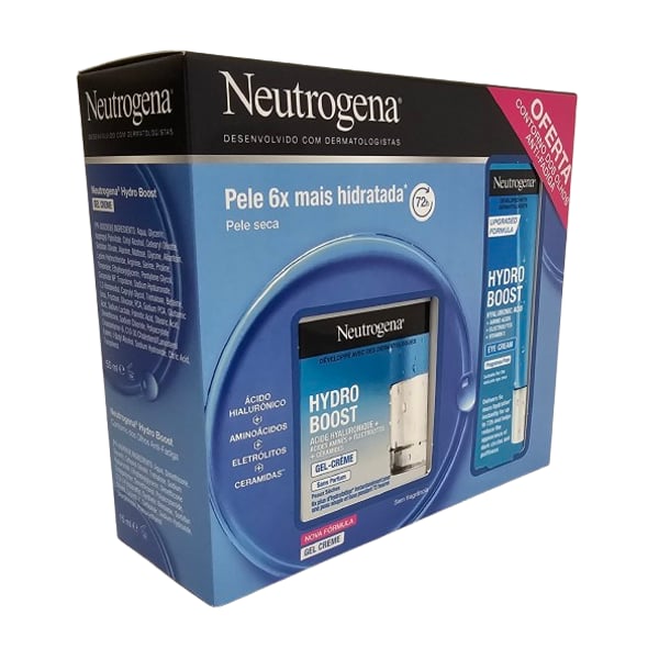 Neutrogena Hydro Boost Pack Gel-Creme Hidratante Pele Seca 50 ml + Gel-Creme Contorno dos Olhos Anti-Fadiga 15 ml