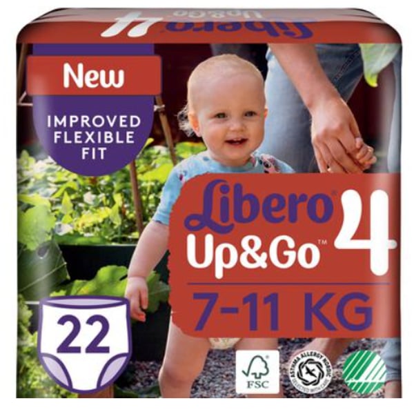 LIBERO UP GO FRALDAS T4 7/11 Kg X 22UNIDADES