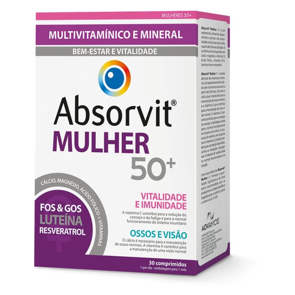 ABSORVIT MULHER 50+ 30 COMPRIMIDOS