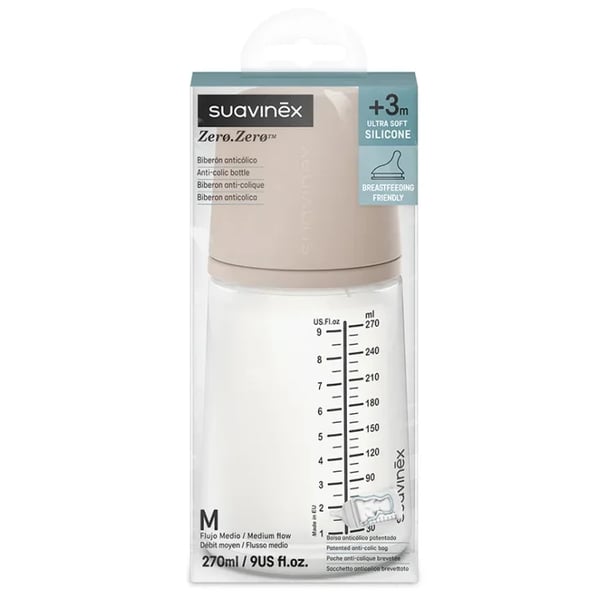 Suavinex Zerozero Bib Tet Sil Colic M 270ml