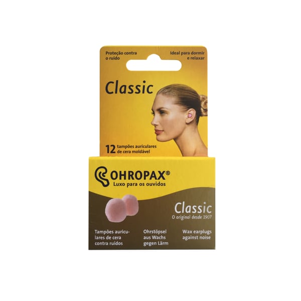 OHROPAX CLASSIC TAMPÕES AURICULARES CERA 12 UNIDADES