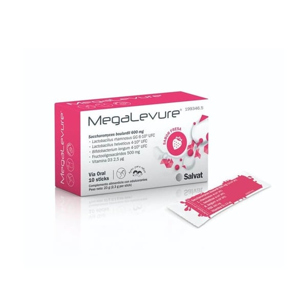 Megalevure Stick Po Morango X 10,   gran saq