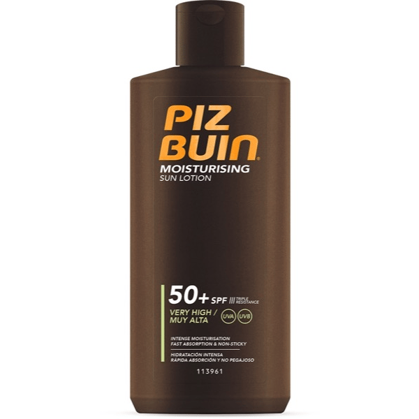 PIZ BUIN MOISTURISING LOÇÃO SOLAR HIDRATANTE FPS 50+ 200 ML