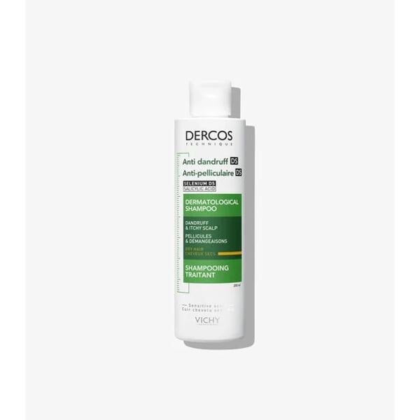 VICHY DERCOS CHAMPÔ DE TRATAMENTO ANTICASPA CABELOS SECOS 200ML