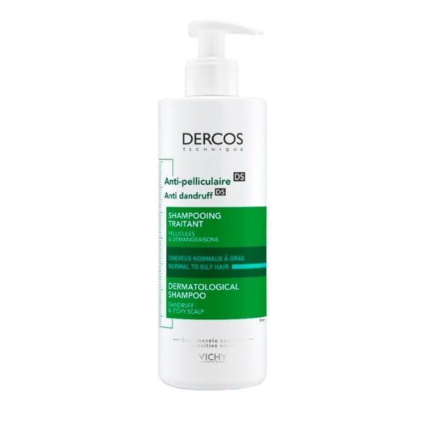 VICHY DERCOS CHAMPÔ DE TRATAMENTO ANTICASPA CABELOS NORMAIS A OLEOSOS 390ML