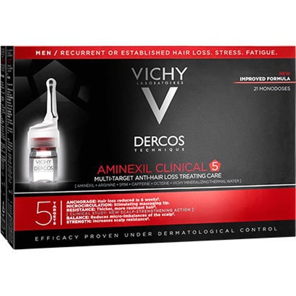 VICHY Dercos Aminexil Clinical 5 - Homem 21 ampolas