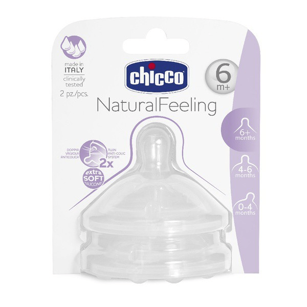 CHICO TETINA SILICONE PAPA NEWFEELING 6M+ X2UNI