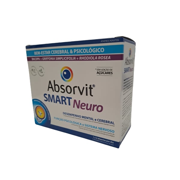 ABSORVIT SMART NEURO 30 AMPOLAS BEBÍVEIS 10ML