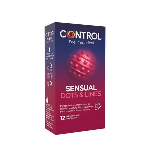 Control Sensual Dots Lines Preserv X12,
