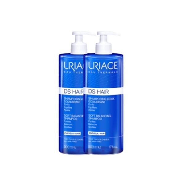 Uriage D.S. Hair Duo Champô suave equilibrante 2 x 500 ml com Preço especial