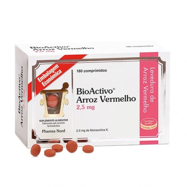 Bioactivo Arroz Vermelho 2.5 mg Comprimidos 180 Unidade(s) Embalagem económica