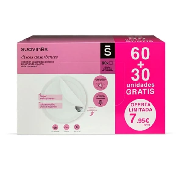 Suavinex Discos Absv Peito X60+30Gratis
