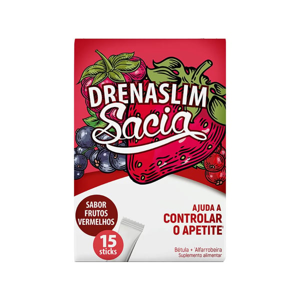 Drenaslim Sacia Sticks Frut Vermelh X15,   sol oral saq