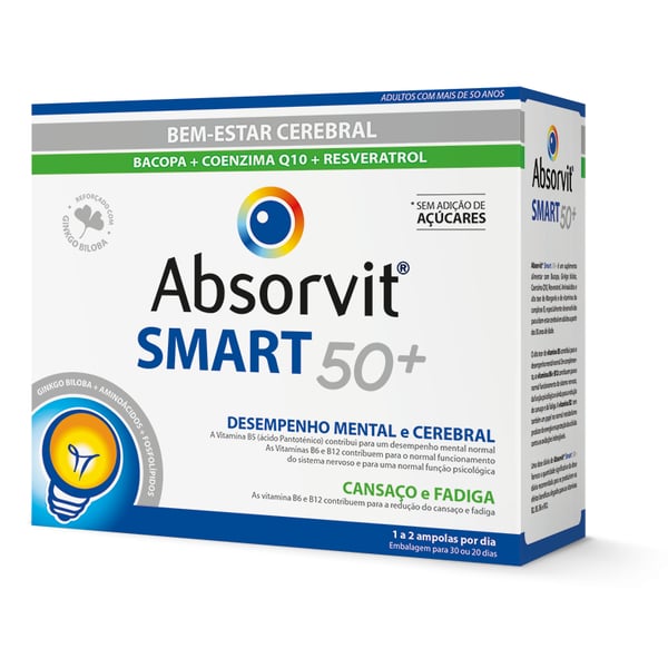 ABSORVIT SMART 50+ 30 AMPOLAS BEBÍVEIS 10ML