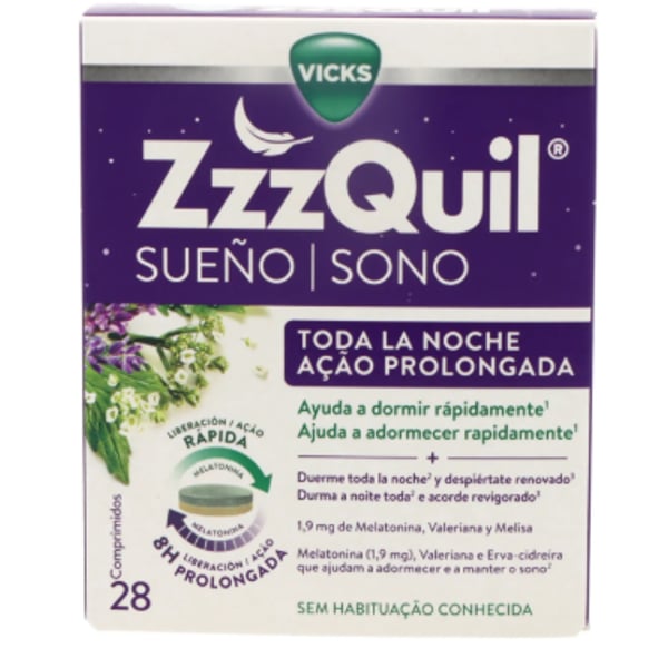 Zzzquil Sono Ação Prolongada Comp X28,   comp