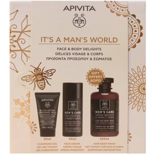 Apivita Homem CrRug50+Gel Limp+OfCh/Gel