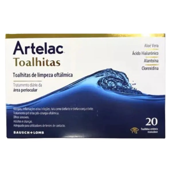 Artelac Toalhitas Limpeza Oftálmica X20