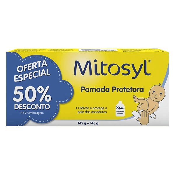 MITOSYL DUO POMADA 2 x 145 g COM DESCONTO DE 50% NA 2ª EMBALAGEM